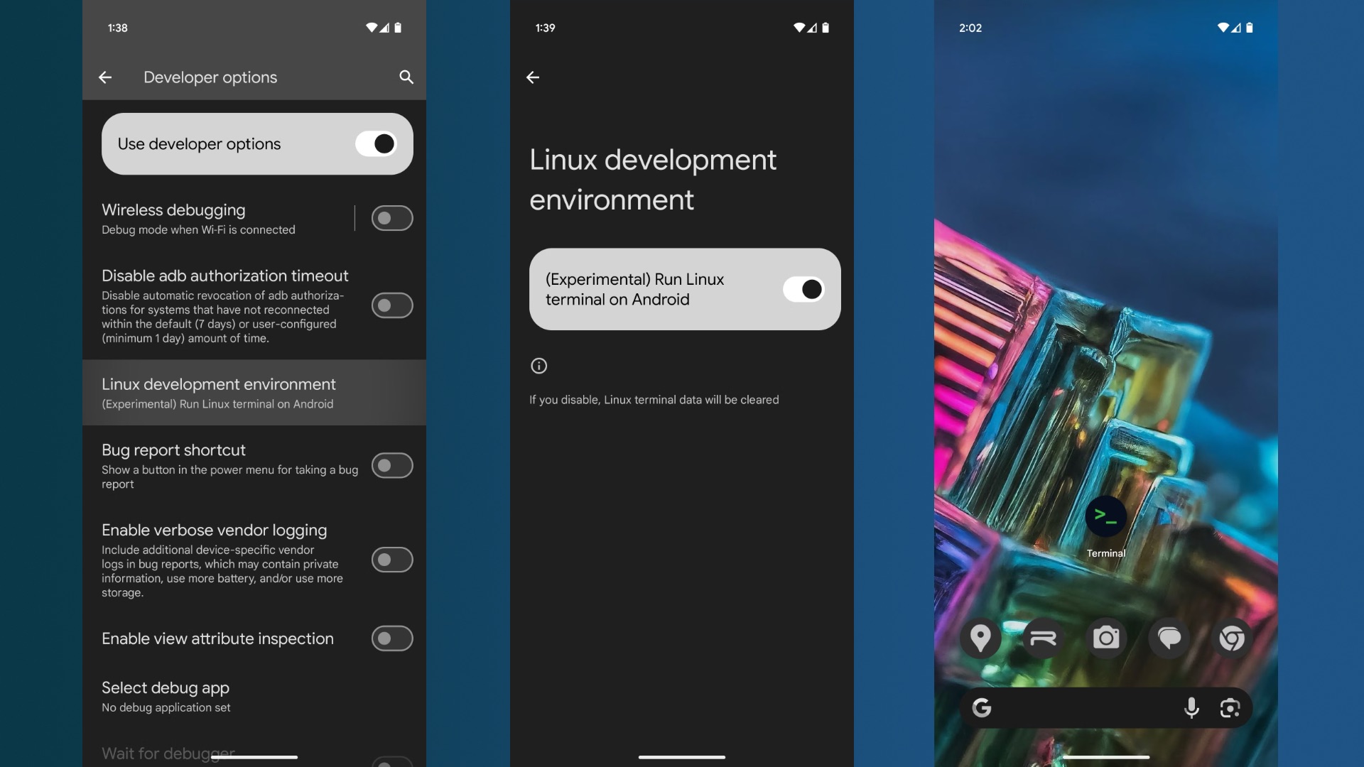 🔥 На смартфонах Google Pixel появился встроенный Linux Terminal с обновлением Android 15 1