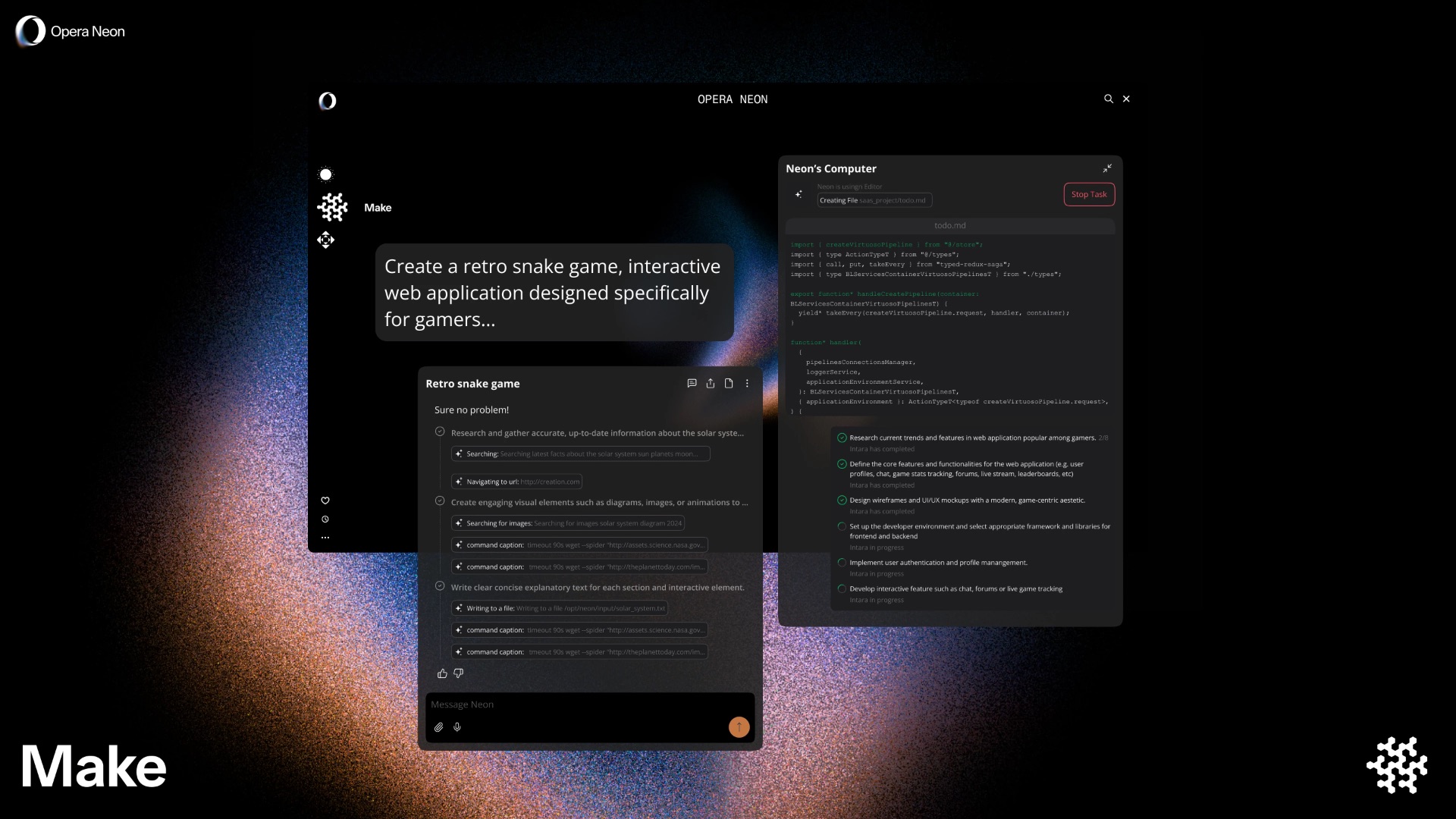 🔥 Opera выпустила Neon — первый браузер, который сам бронирует билеты и создает сайты 2