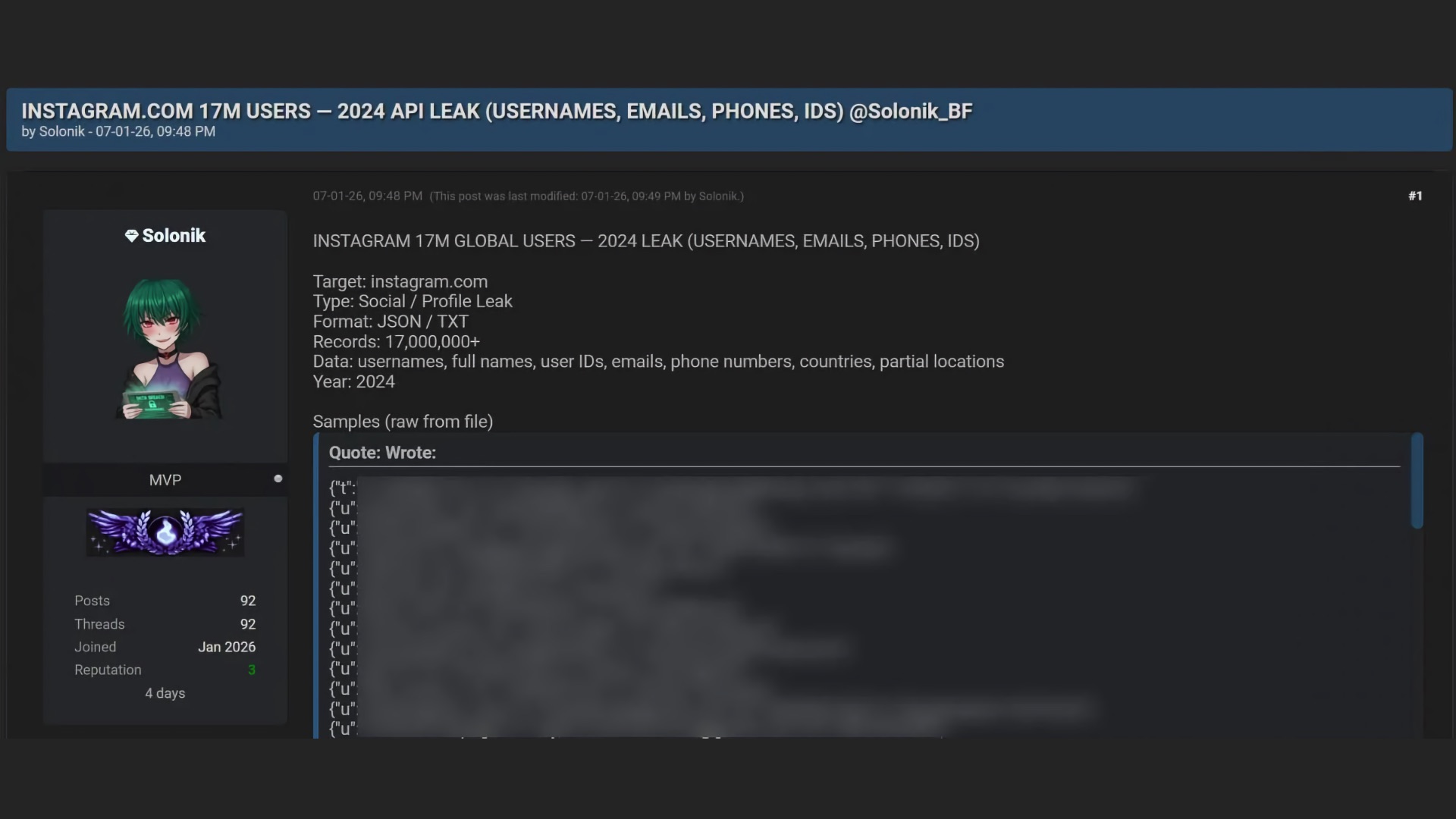 *Meta отрицает взлом *Instagram, несмотря на слив данных более 17 млн пользователей 1