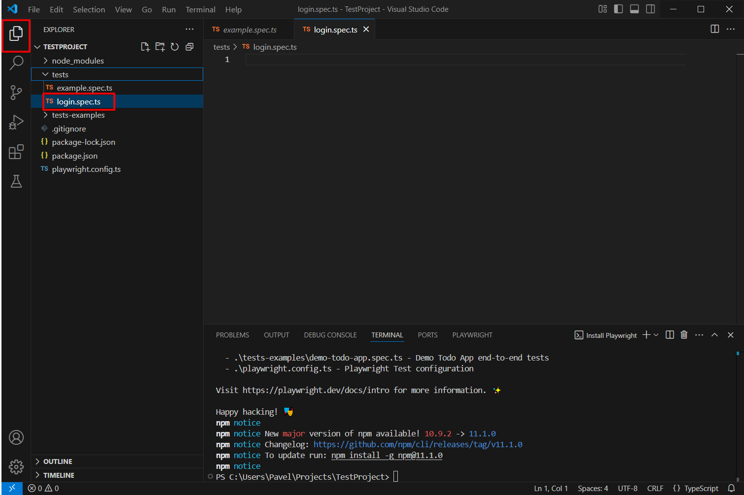 Playwright + VS Code: Установка и первый автотест за 15 минут 4