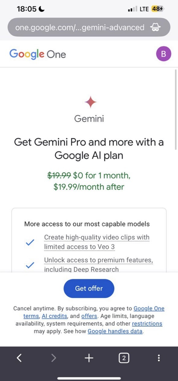 Как получить доступ к нейросети VEO 3 от Google бесплатно 3