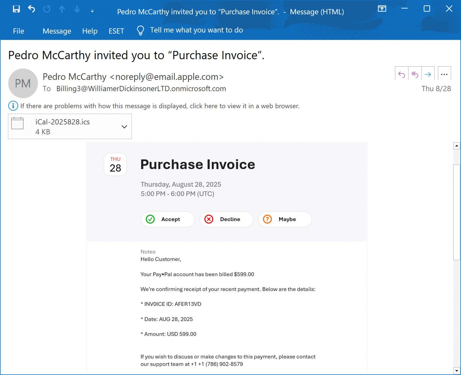 Календарь iCloud использовали для рассылки фишинговых писем 1