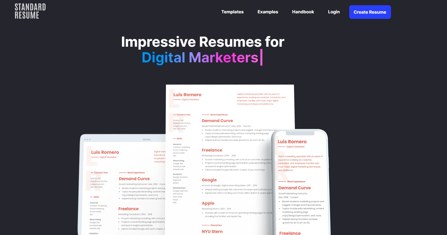 Резюме для устройства на работу в 2025 году. ТОП-5 сайтов, где можно скачать шаблоны бесплатно 4