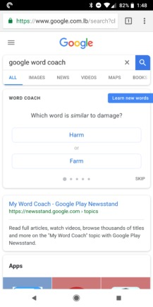 Google запустила в своём поисковике игру-словарь Word Coach 3