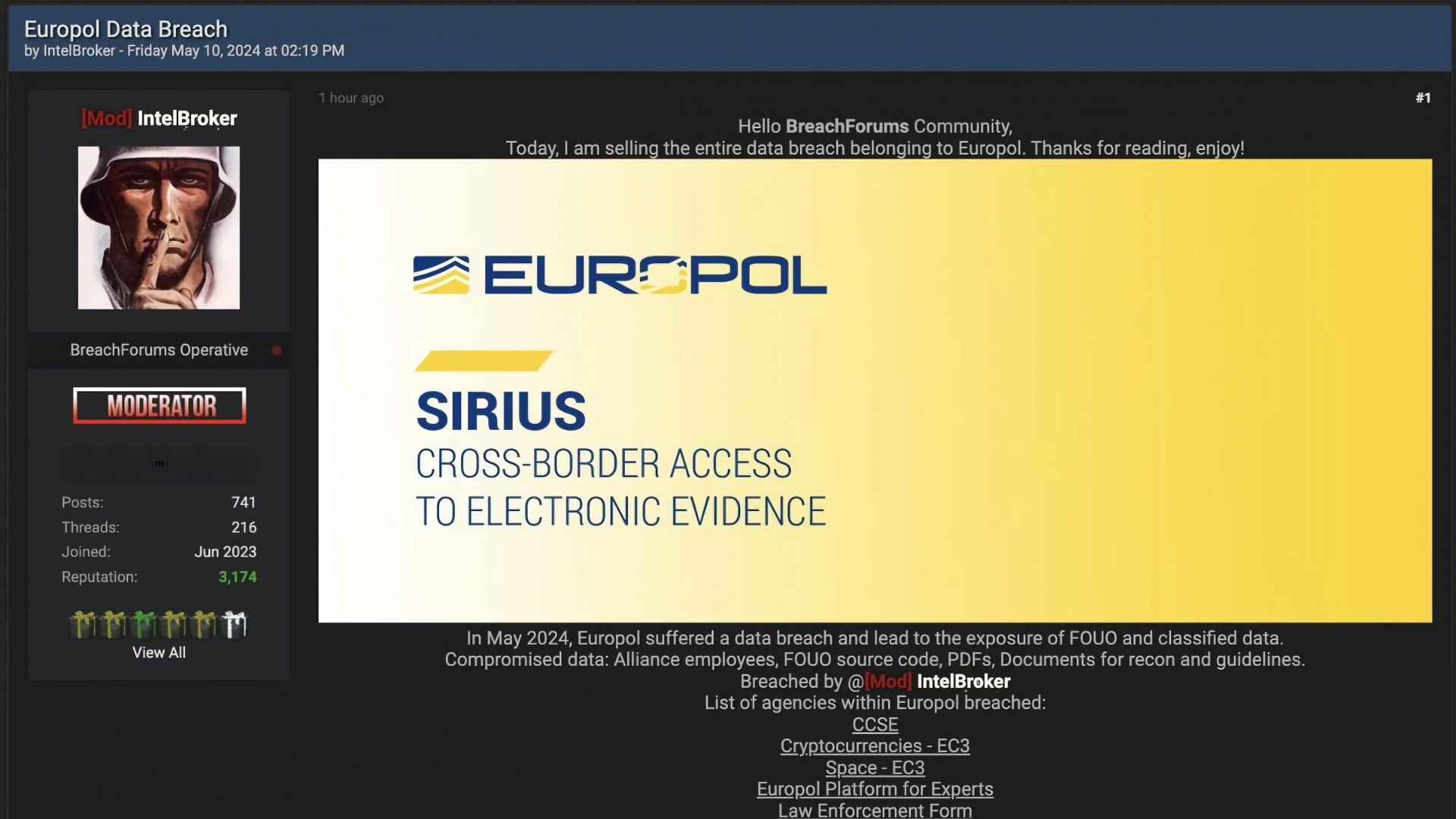 Хакер-одиночка взломал и украл данные европейского аналога Интерпола 1
