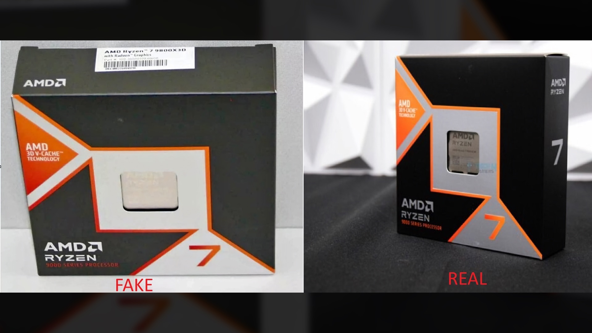 Фейковые AMD Ryzen 7 9800X3D заполонили магазины из-за высокого спроса на новинку 1