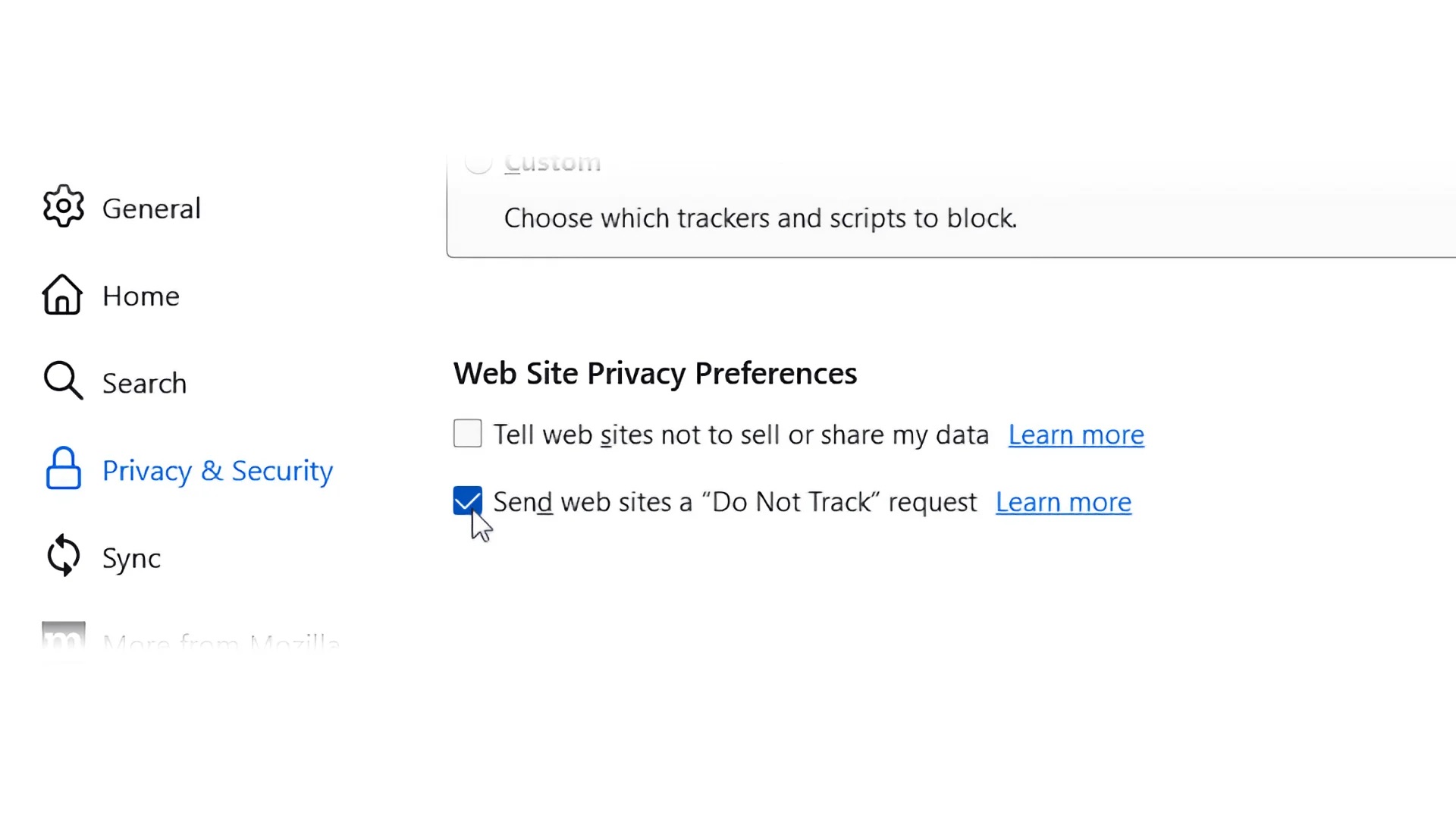 Браузер Firefox начал удалять настройку Do Not Track у пользователей 1