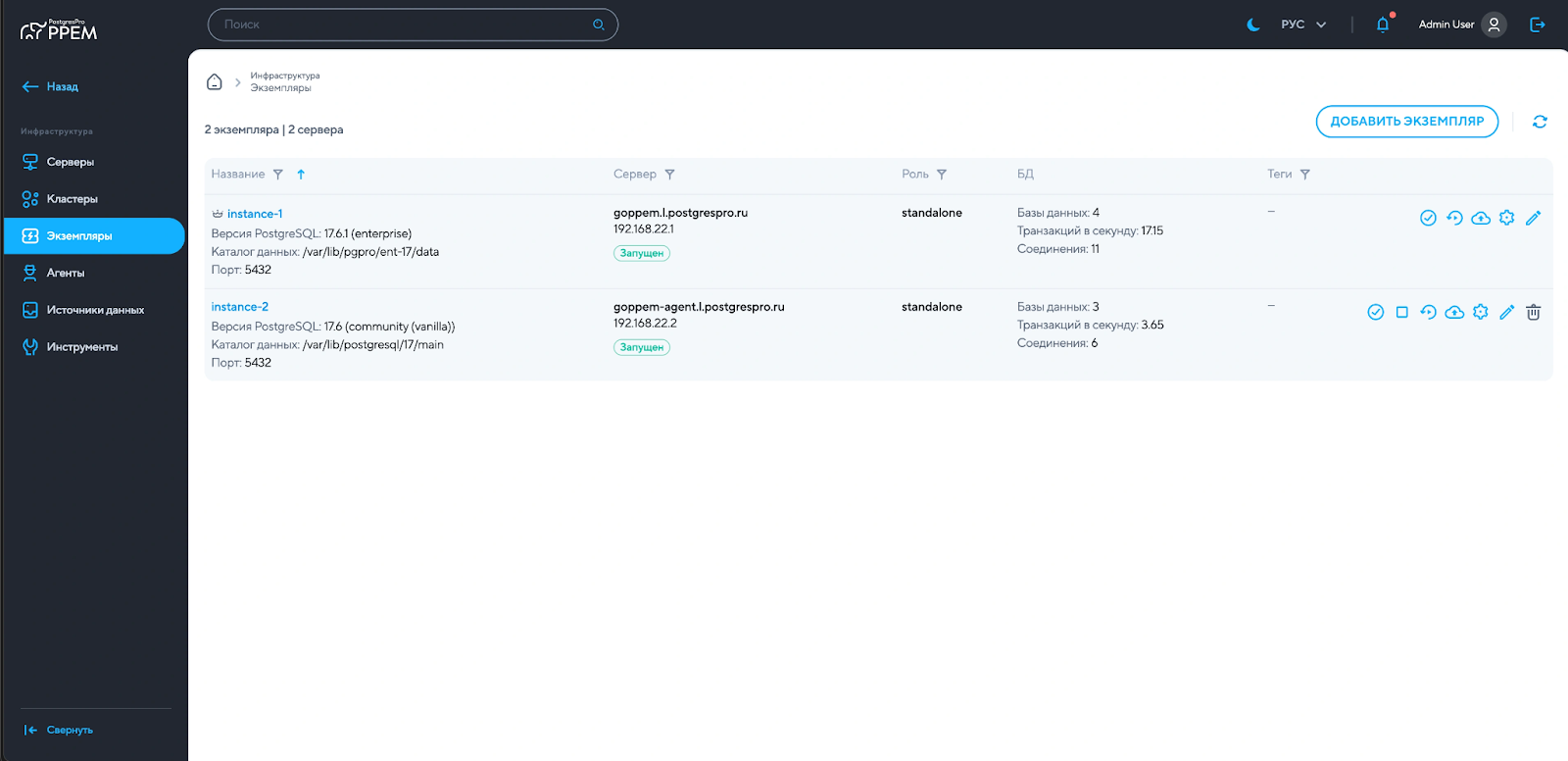 Платформы администрирования и мониторинга баз данных на основе PostgreSQL 17