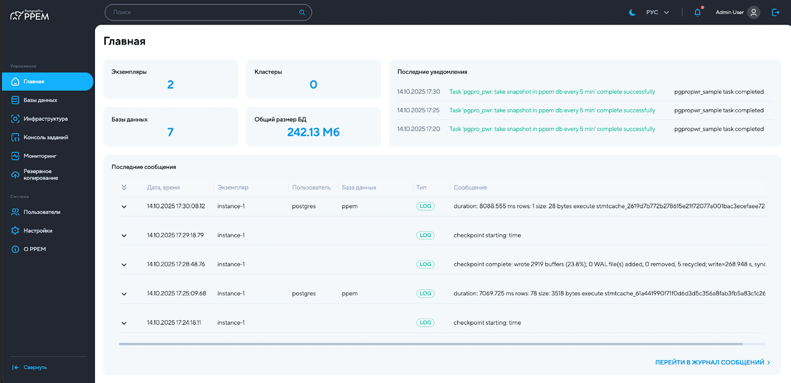 Платформы администрирования и мониторинга баз данных на основе PostgreSQL 16